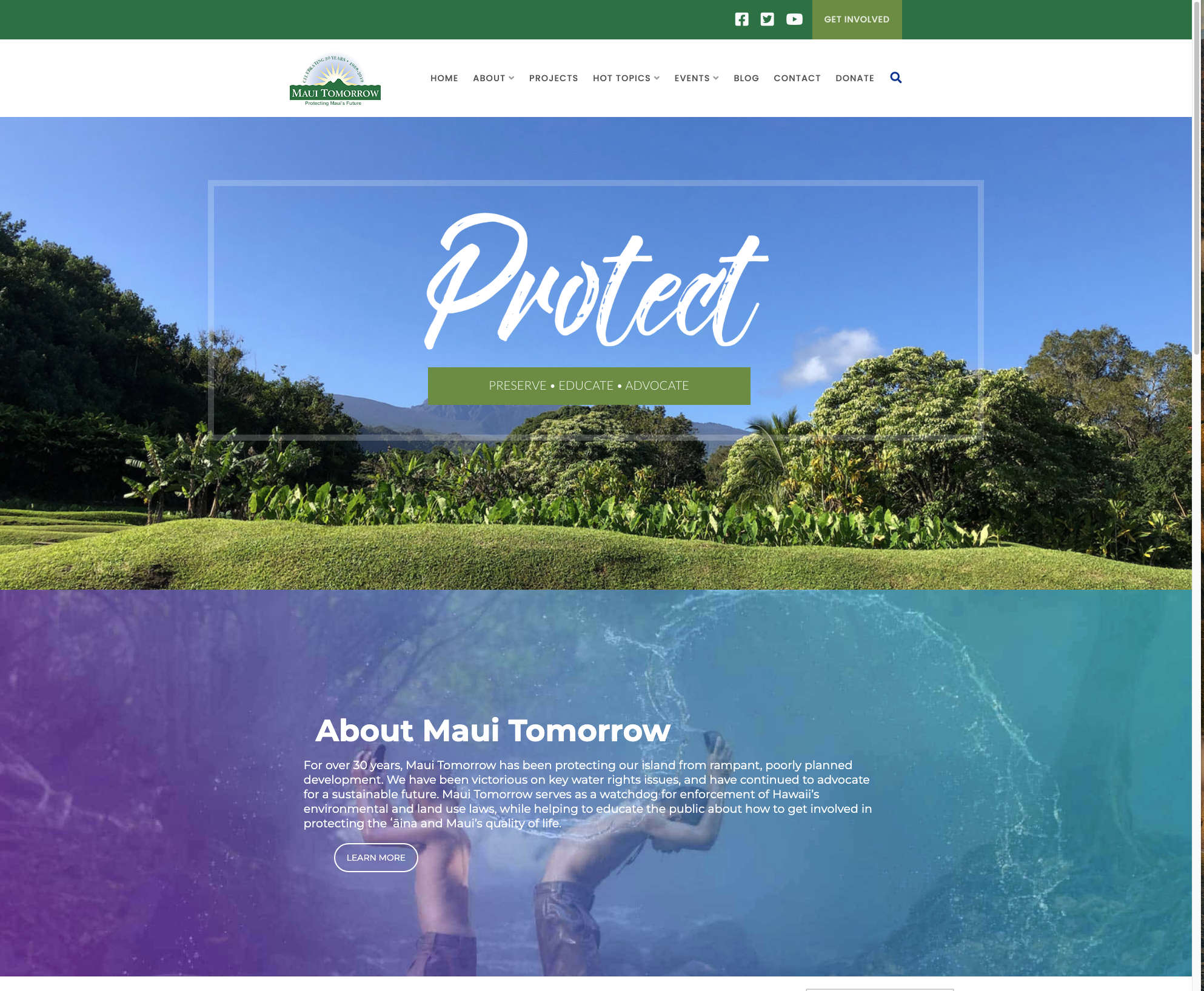 Maui tomorrow home page